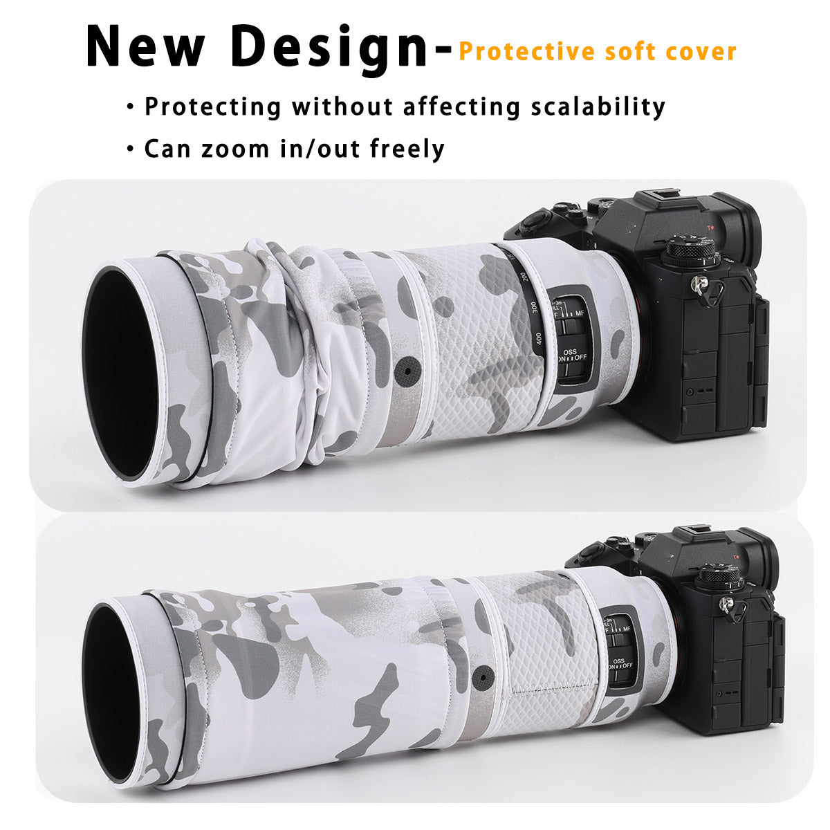 CHASING BIRDS Lens Camouflage Waterproof SONY FE 100-400mm F5.6-8 Rainproof Lens Protective Cover Version IV