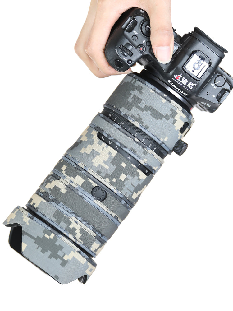 CHASING BIRDS Camouflage Waterproof Lens Coat for Canon RF 24-105mm F2.8 L is USM Z Rainproof Lens Protective Cover