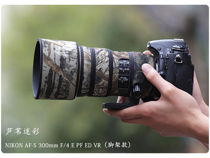 CHASING BIRDS Camouflage Waterproof Lens Coat for Nikon AF-S 300mm F/4E PF ED VR Rainproof Lens Protective Cover