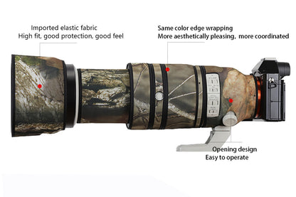 CHASING BIRDS Camouflage Waterproof Lens Coat for SONY FE 100-400F4.5-5.6 GM OSS Rainproof Lens Protective Cover