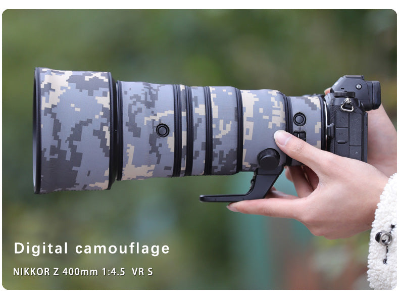 CHASING BIRDS Camouflage Waterproof Lens Coat for Nikon Z 400mm f/4.5 VR S Rainproof Lens Protective Cover