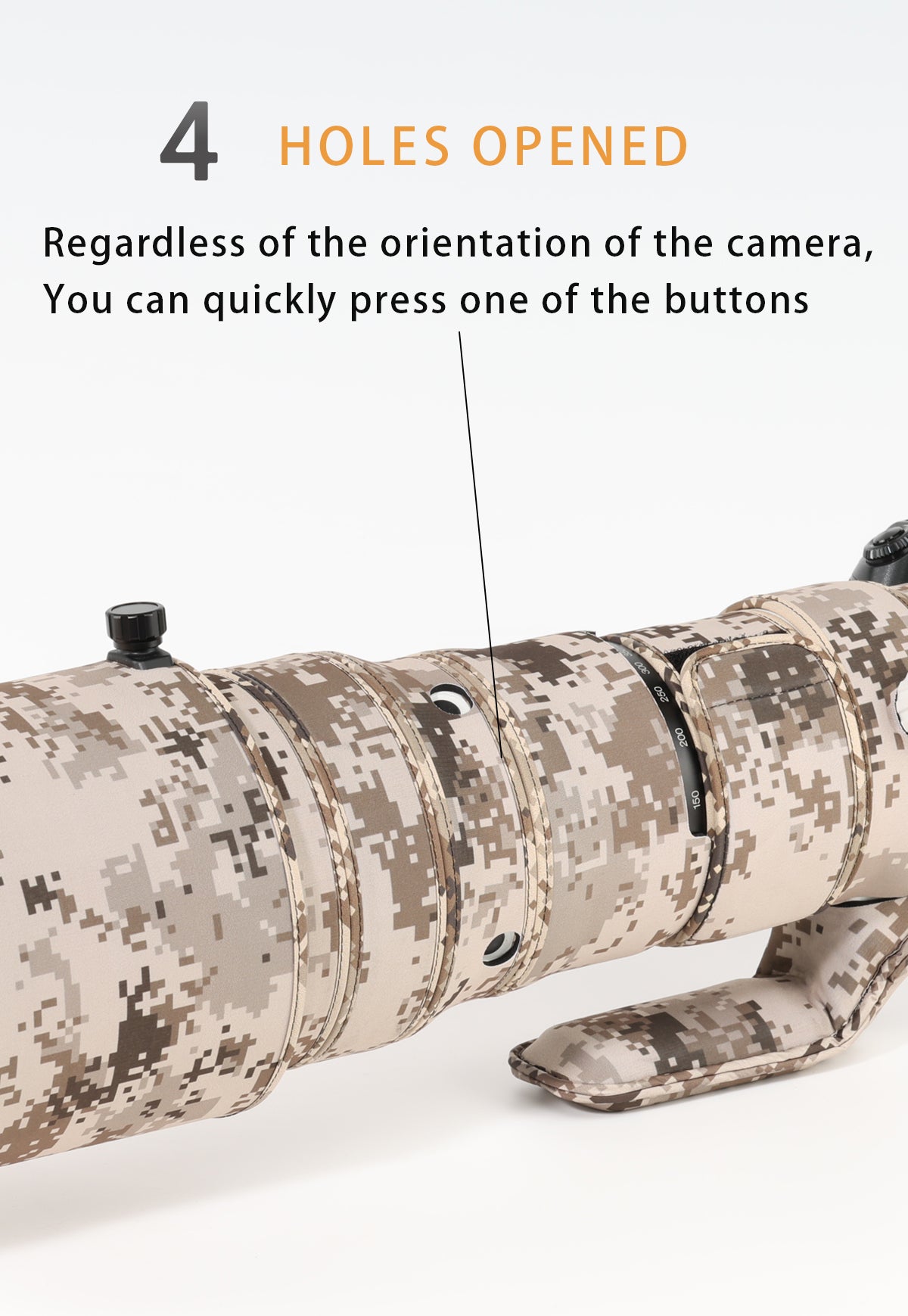 CHASING BIRDS Camouflage Waterproof Lens Coat for Olympus 150-400mm f4.5 TC1.25x IS PRO Rainproof Lens Protective Cover