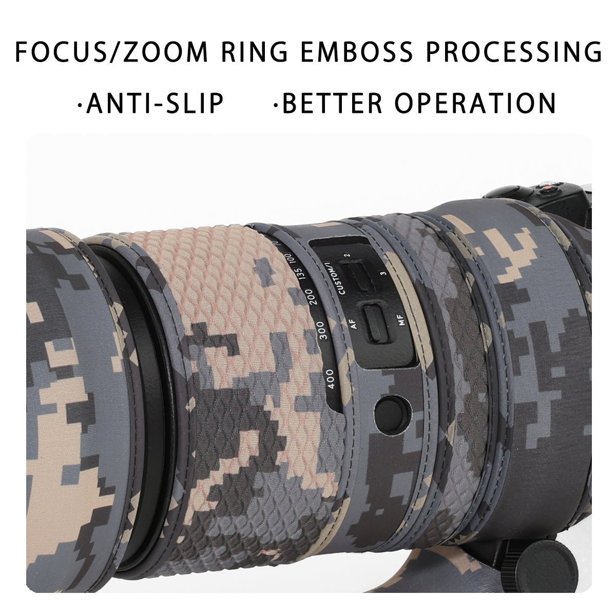 CHASING BIRDS Lens Camouflage Waterproof Coat for TAMRON 50-400mm F4.5-6.3 DI III VC VXD A067 Rainproof Lens Protective Cover Version IV
