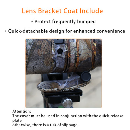 CHASING BIRDS Camouflage Waterproof Lens Coat for TAMRON 50-400mm F4.5-6.3 DI III VC VXD A067 Rainproof Lens Protective Cover