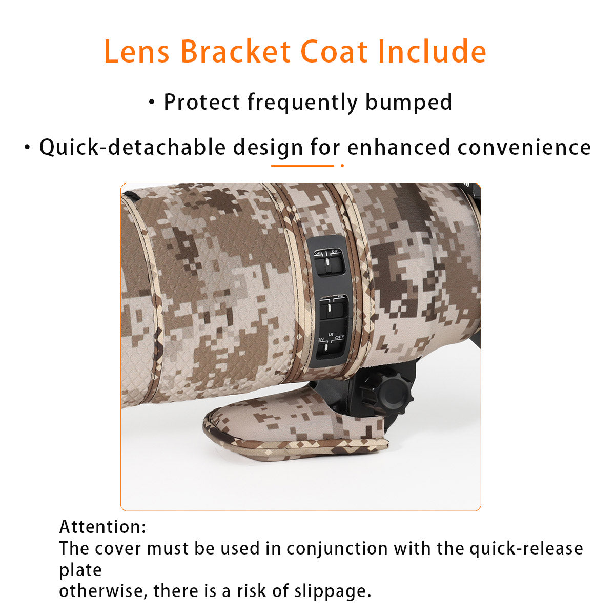 CHASING BIRDS Lens Camouflage Waterproof Coat for Olympus 100-400mm F5.0-6.3 IS ED MSC Rainproof Lens Protective Cover Version IV