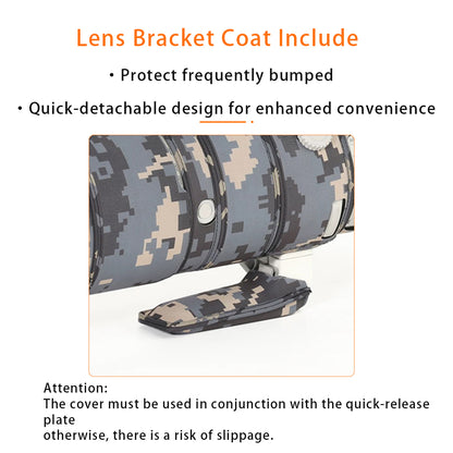 CHASING BIRDS Camouflage Waterproof Lens Coat for Sony FE 400-800mm F6.3-8 G OSS Rainproof Lens Protective Cover