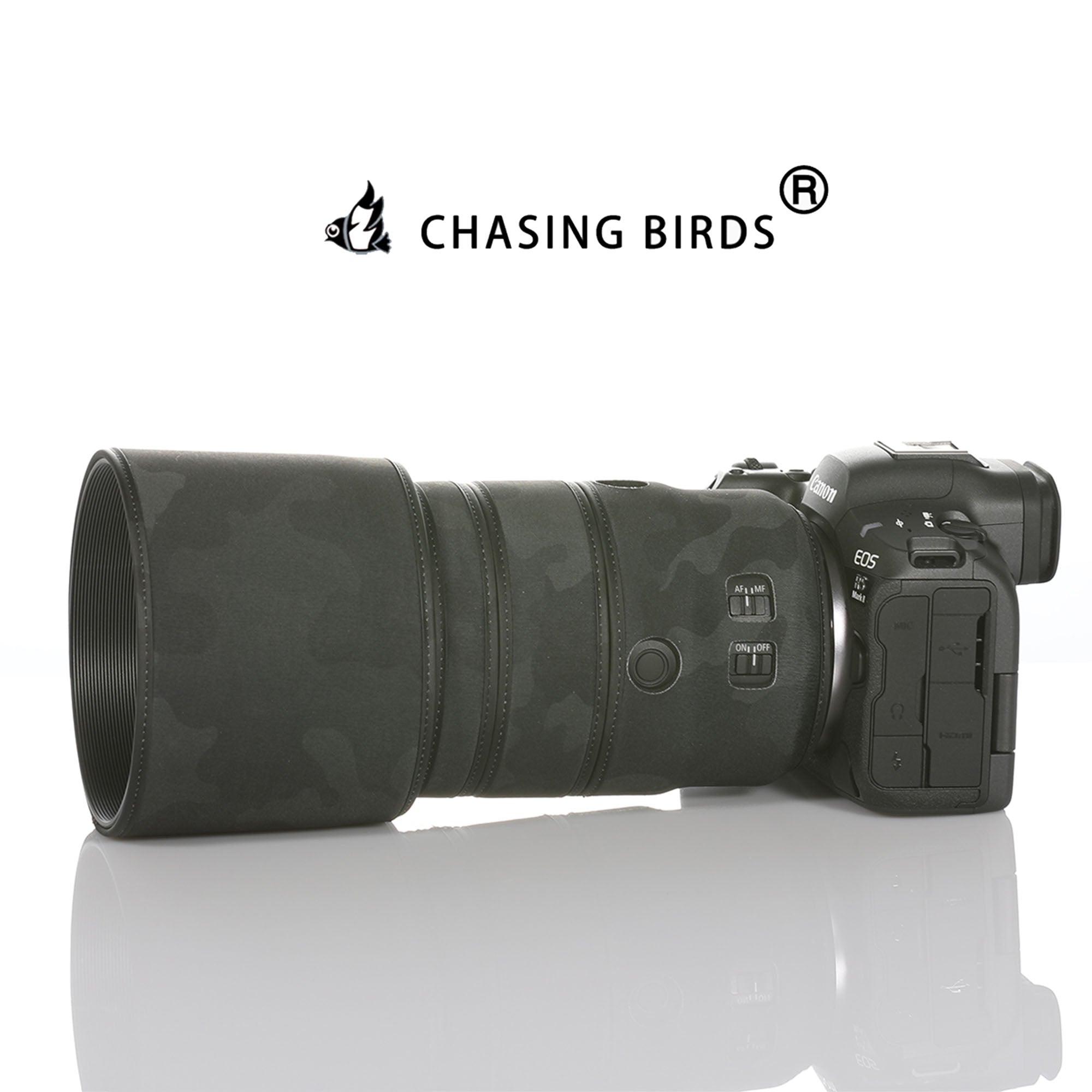 CHASING BIRDS Lens Camouflage Waterproof Coat for Canon RF 135mm F1.8 L IS USM Rainproof Lens Protective Cover Version IV