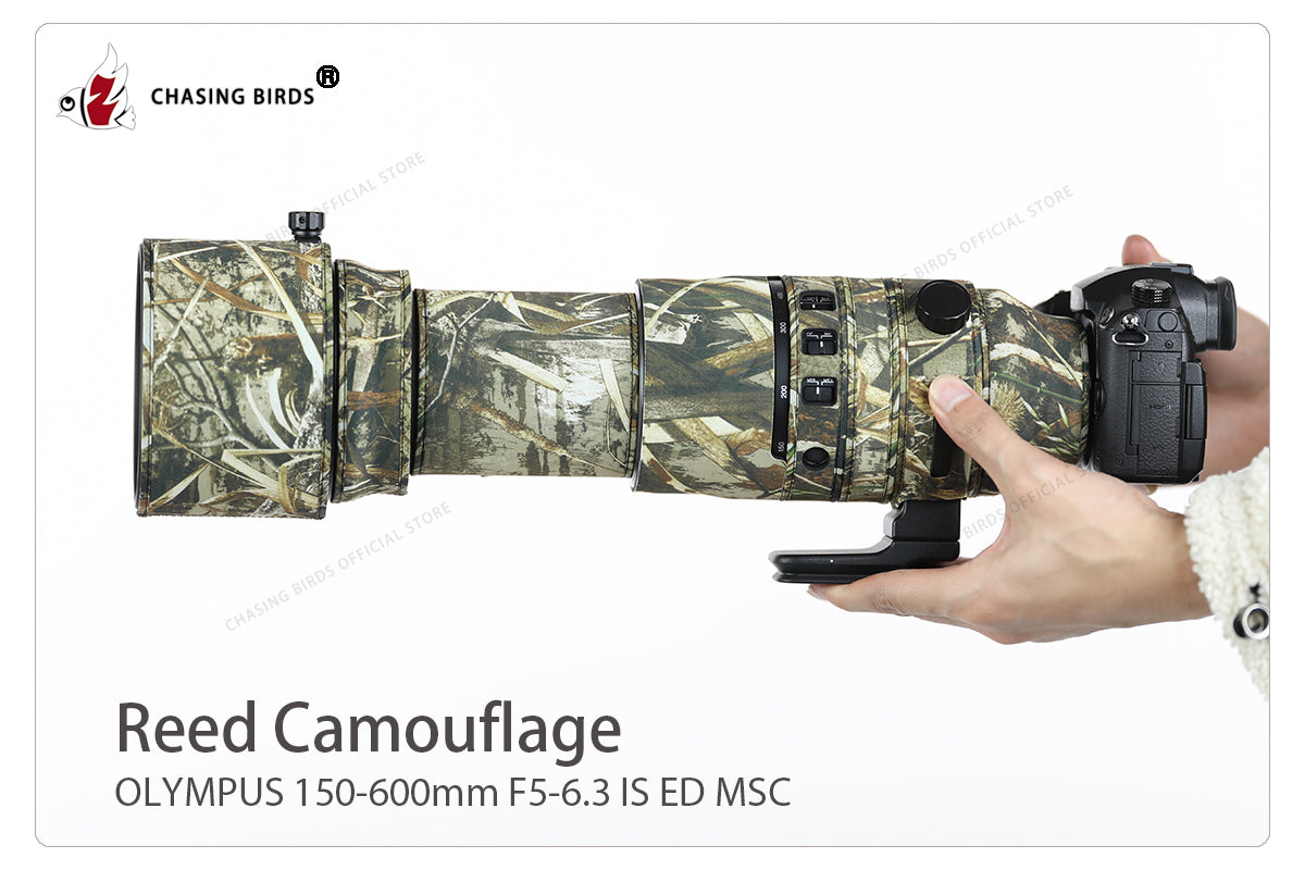 CHASING BIRDS Camouflage Waterproof Lens Coat for OLYMPUS 150-600mm Rainproof Lens Protective Cover