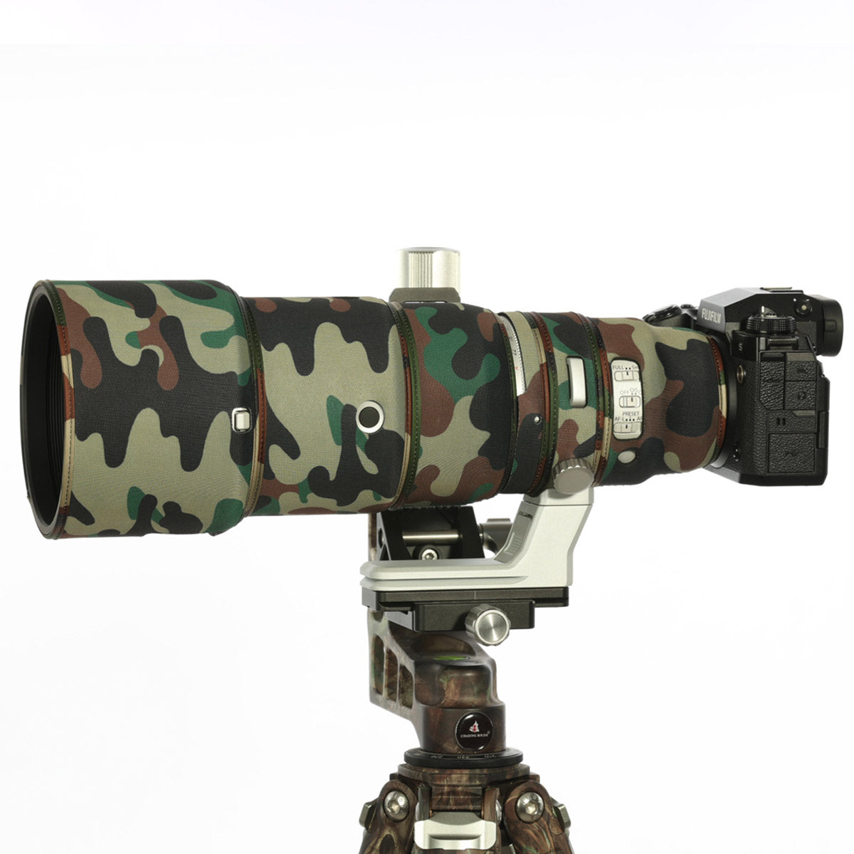 CHASING BIRDS Version IV Lens Camouflage Waterproof Coat for FUJIFILM XF 500mm F5.6 Rainproof Lens Protective Cover