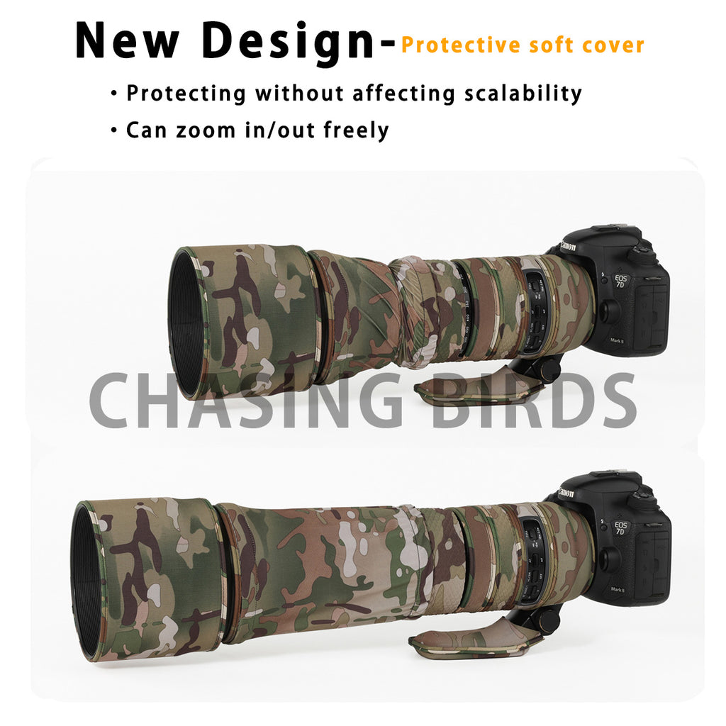 CHASING BIRDS Lens Camouflage Waterproof Coat for TAMRON SP 150-600mm F5-6.3 Di VC USD A011 Rainproof Lens Protective Cover Version IV