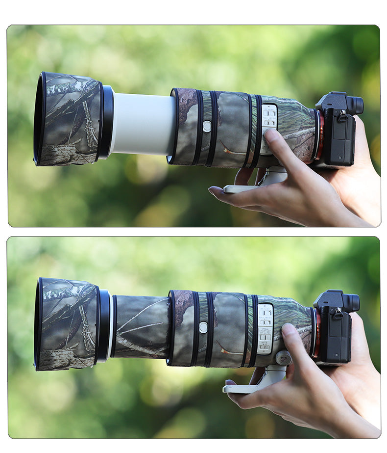 CHASING BIRDS Camouflage Waterproof Lens Coat for SONY FE 100-400F4.5-5.6 GM OSS Rainproof Lens Protective Cover