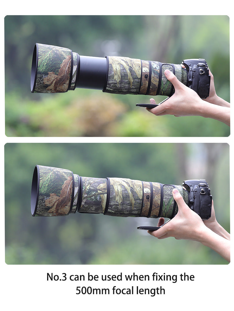CHASING BIRDS Camouflage Waterproof Lens Coat for Nikon AF-S 200-500mm f/5.6E ED VR Rainproof Lens Protective Cover