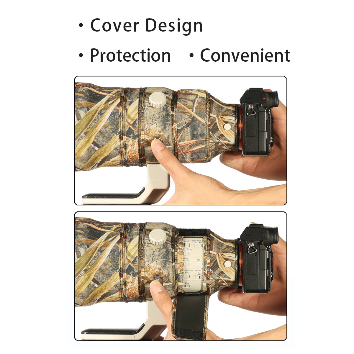 CHASING BIRDS Camouflage Waterproof Lens Coat for Sony FE 400mm F2.8 GM OSS Rainproof Lens Protective Cover