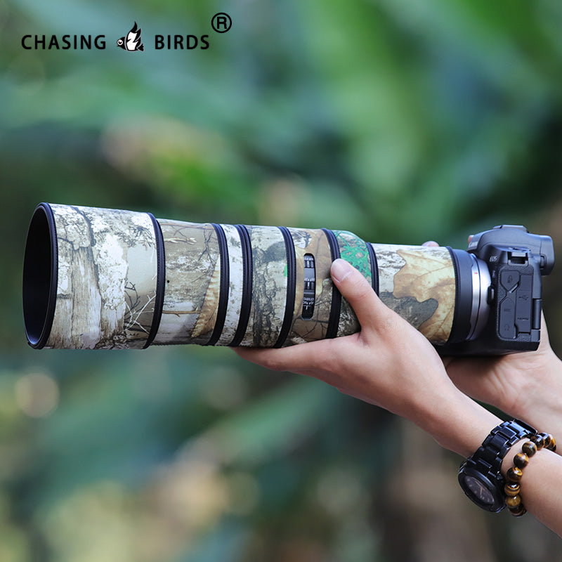 CHASING BIRDS Camouflage Waterproof Lens Coat for Canon RF 600mm F11 is STM Rainproof Lens Protective Cover