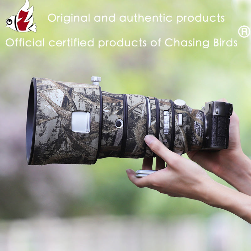 CHASING BIRDS Camouflage Waterproof Lens Coat for FUJIFILM XF 200mm F2 R LM OIS WR Rainproof Lens Protective Cover