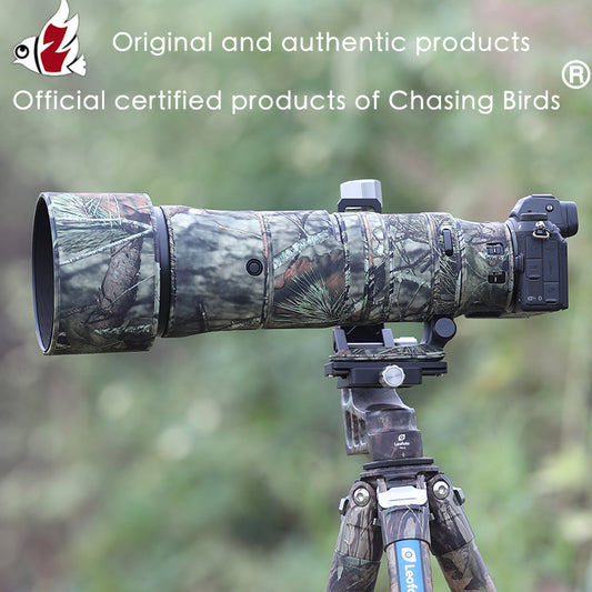 CHASING BIRDS Camouflage Waterproof Lens Coat for NIKON Z 180-600mm F5.6 VR Rainproof Lens Protective Cover