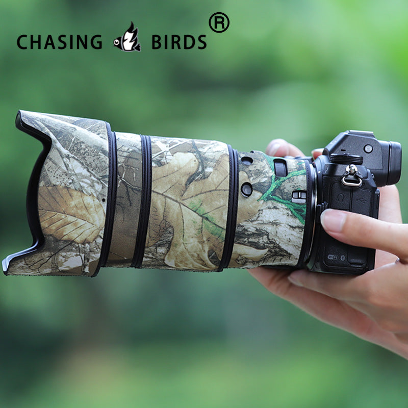 CHASING BIRDS Camouflage Waterproof Lens Coat for Nikon Z 50mm F/1.2 S Rainproof Lens Protective Cover