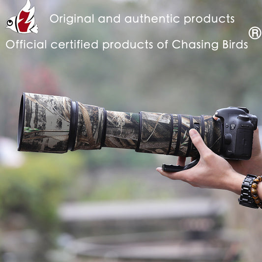 CHASING BIRDS Camouflage Waterproof Lens Coat for TAMRON SP 150-600mm F5-6.3 Di VC USD A011 Rainproof Lens Protective Cover