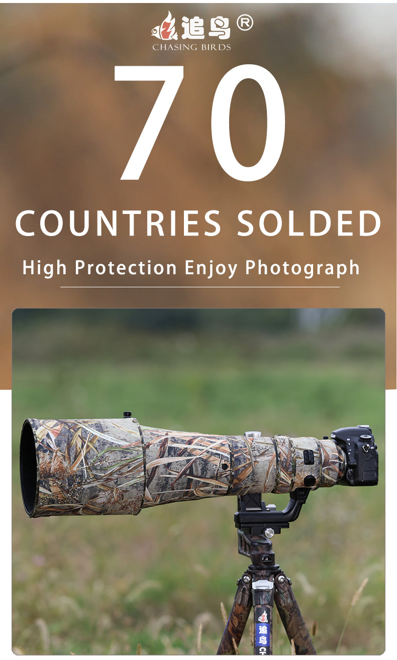 CHASING BIRDS Camouflage Waterproof Lens Coat for Nikon AF-S 600mm F4 E FL ED VR Rainproof Lens Protective Cover