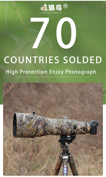 CHASING BIRDS Camouflage Waterproof Lens Coat for NIKON Z 600mm F4 VR S Rainproof Lens Protective Cover
