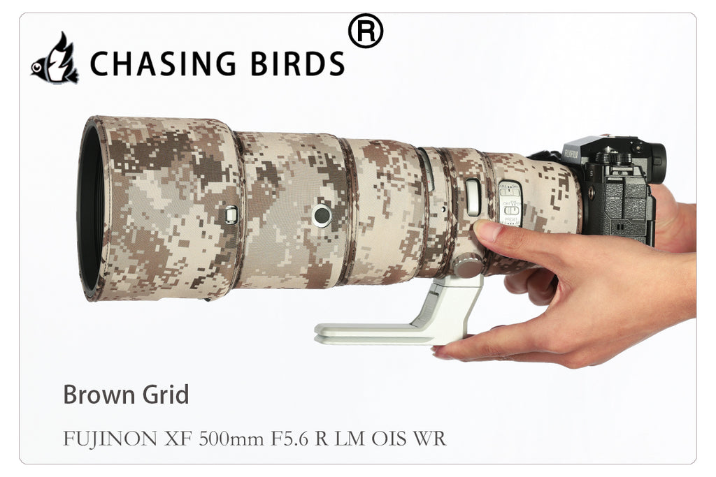 CHASING BIRDS Camouflage Waterproof Lens Coat for FUJIFILM XF 500mm F5.6 Rainproof Lens Protective Cover