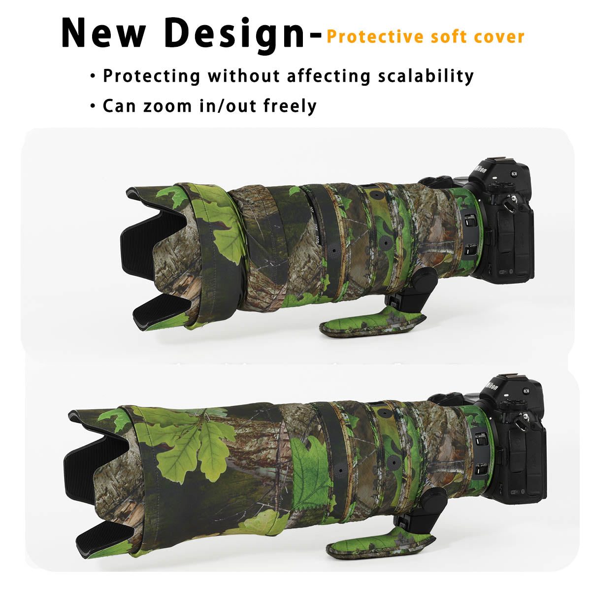 CHASING BIRDS Ver.IV Lens Camouflage Waterproof Coat for NIKON Z 100-400mm F4.5-5.6 VR S Rainproof Lens Protective Cover