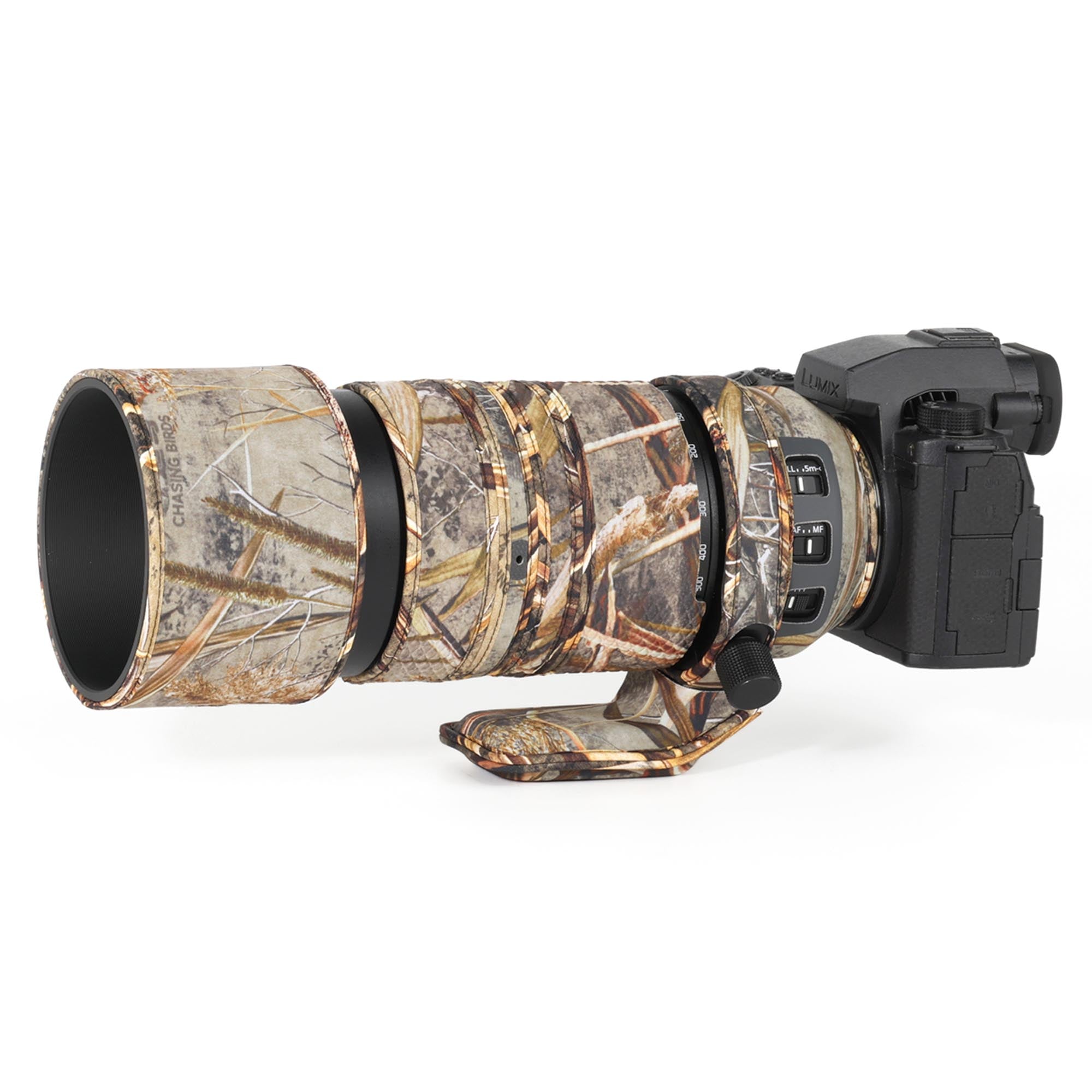 CHASING BIRDS Lens Camouflage Waterproof Coat for LUMIX S 100-500mm F5-7.1 OIS Rainproof Lens Protective Cover Version IV