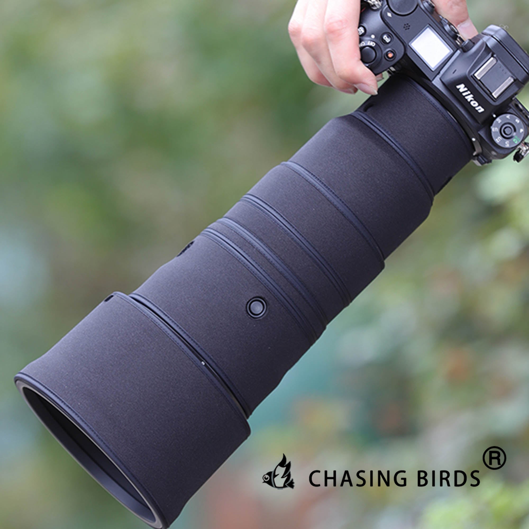 CHASING BIRDS Camouflage Waterproof Lens Coat for Nikon Z 400mm F4.5 VR S Rainproof Lens Protective Cover