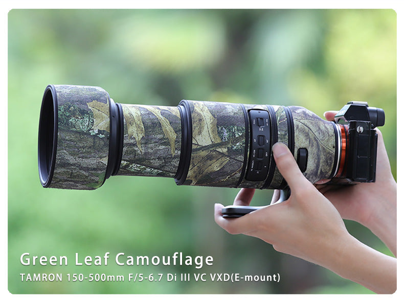 CHASING BIRDS Camouflage Waterproof Lens Coat for TAMRON 150-500mm F5-6.7 Di III VC VXD Rainproof Lens Protective Cover