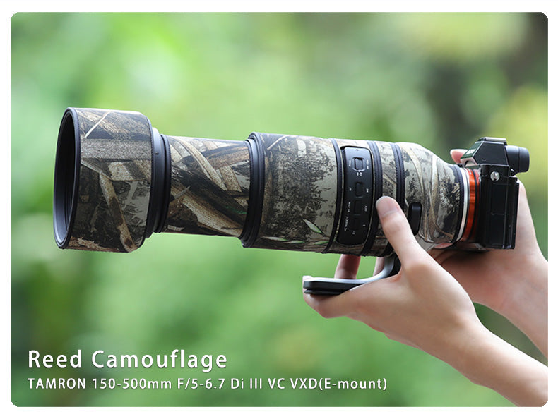 CHASING BIRDS Camouflage Waterproof Lens Coat for TAMRON 150-500mm F5-6.7 Di III VC VXD Rainproof Lens Protective Cover