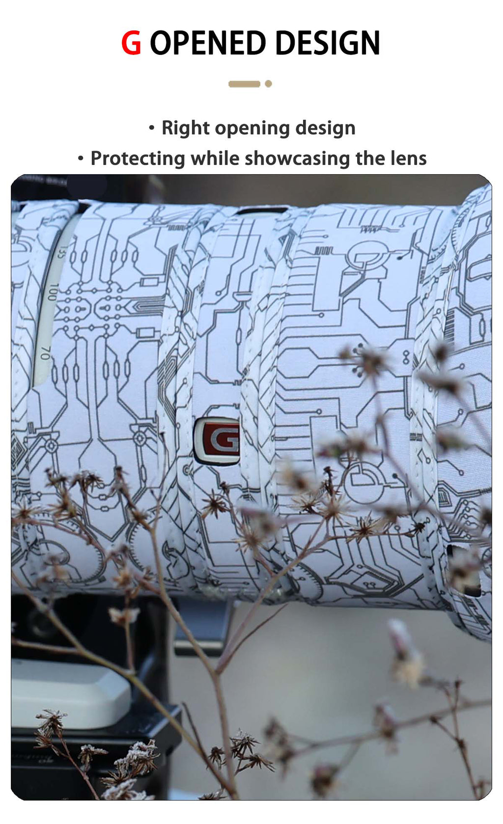 CHASING BIRDS Camouflage Waterproof Lens Coat for SONY FE 70-200 F 2.8 GM OSS II Rainproof Lens Protective Cover