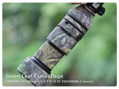 CHASING BIRDS Camouflage Waterproof Lens Coat for TAMRON 150-500mm F5-6.7 Di III VC VXD Rainproof Lens Protective Cover