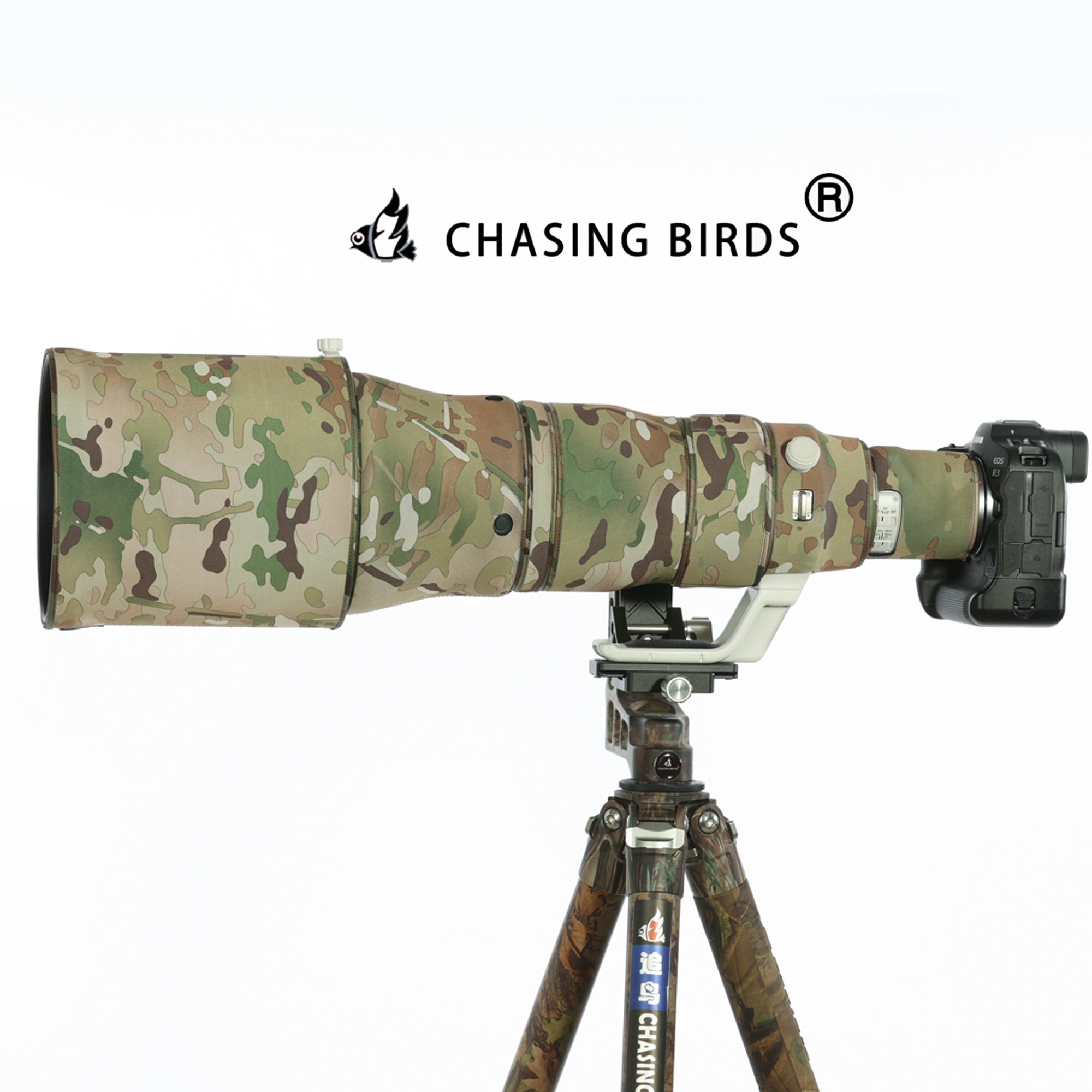 CHASING BIRDS Camouflage Waterproof Lens Coat for Canon RF 800mm F5.6 L IS USM Rainproof Lens Protective Cover