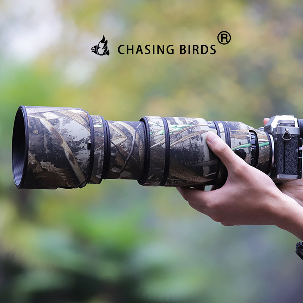 CHASING BIRDS Version IV Lens Camouflage Waterproof Coat for FUJIFILM XF 100-400mm F4.5-5.6 R LM OIS WR Rainproof Lens Protective Cover