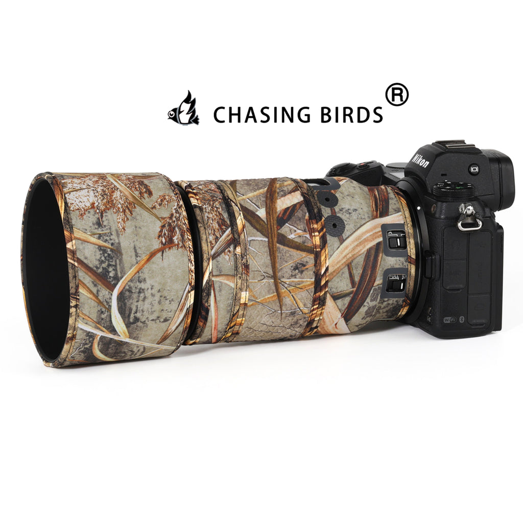 CHASING BIRDS Camouflage Waterproof Lens Coat for Nikon Z 105mm F2.8 VR S Rainproof Lens Protective Cover