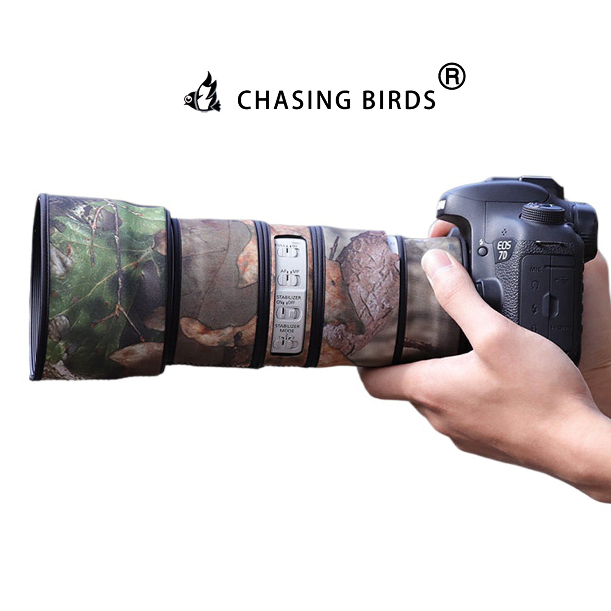 CHASING BIRDS Waterproof Lens Camouflage Coat for CANON EF 70-200mm F4 L IS USM Rainproof Lens Protective Cover