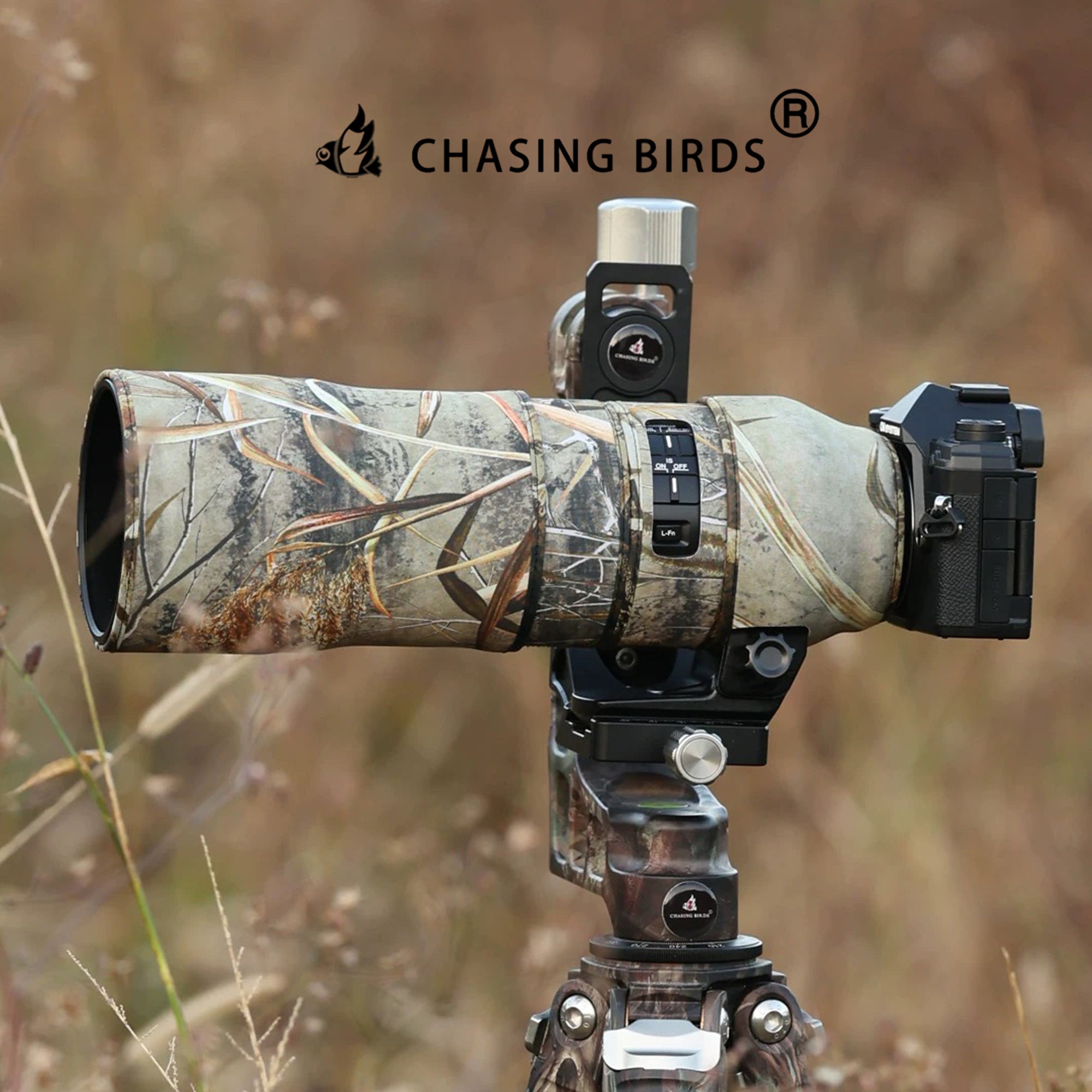 CHASING BIRDS Lens Camouflage Waterproof Coat for Olympus 300mm F4.0 IS PRO Rainproof Lens Protective Cover Version IV