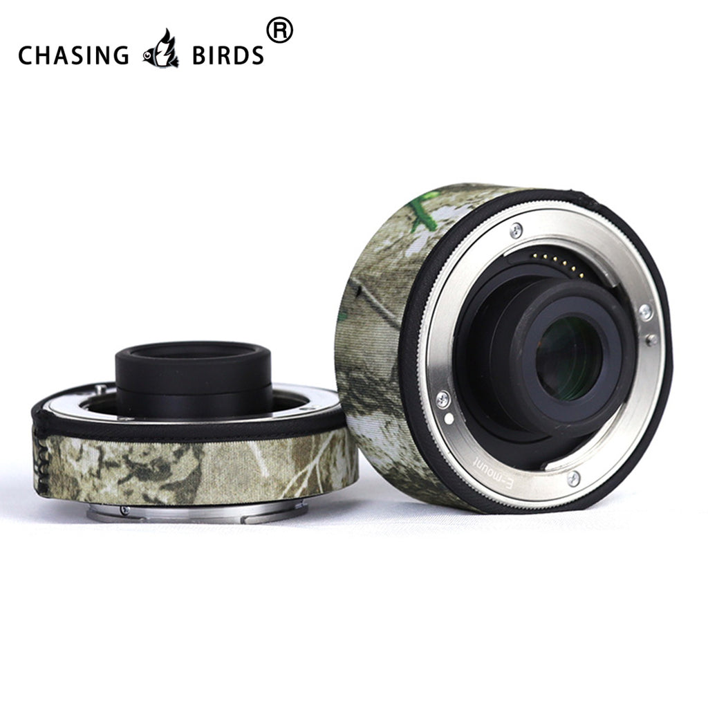 CHASING BIRDS Lens Camouflage Waterproof Coat for SONY Teleconverter 1.4X 2.0X SEL14TC SEL20TC Rainproof Lens Protective Cover