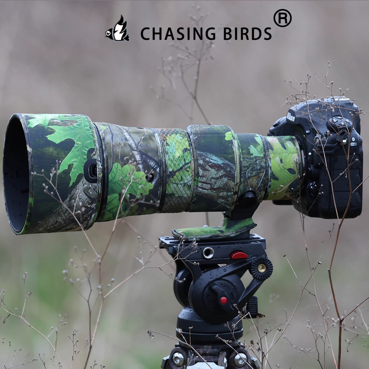 CHASING BIRDS Camouflage Waterproof Lens Coat for Nikon AF-S 500mm f/5.6E PF ED VR Lens Protective Cover
