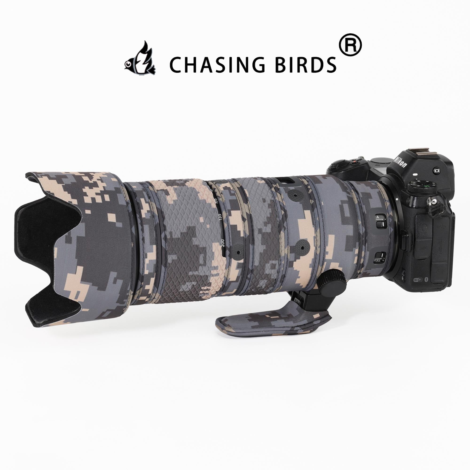 CHASING BIRDS Version IV Lens Camouflage Waterproof Coat for NIKON Z 70-200mm F2.8 VR S Mark I Rainproof Lens Protective Cover