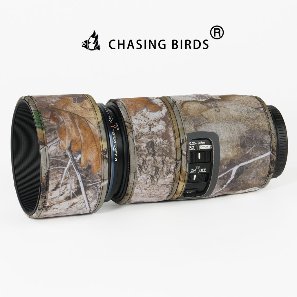 CHASING BIRDS Version IV Lens Camouflage Waterproof Coat for OLYMPUS 90mm F3.5 Macro IS PRO Rainproof Lens Protective Cover