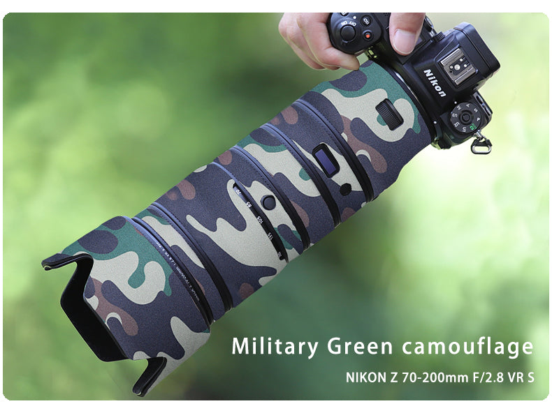 CHASING BIRDS Camouflage Waterproof Lens Coat for NIKON Z 70-200 mmF2.8 VR S Rainproof Lens Protective Cover