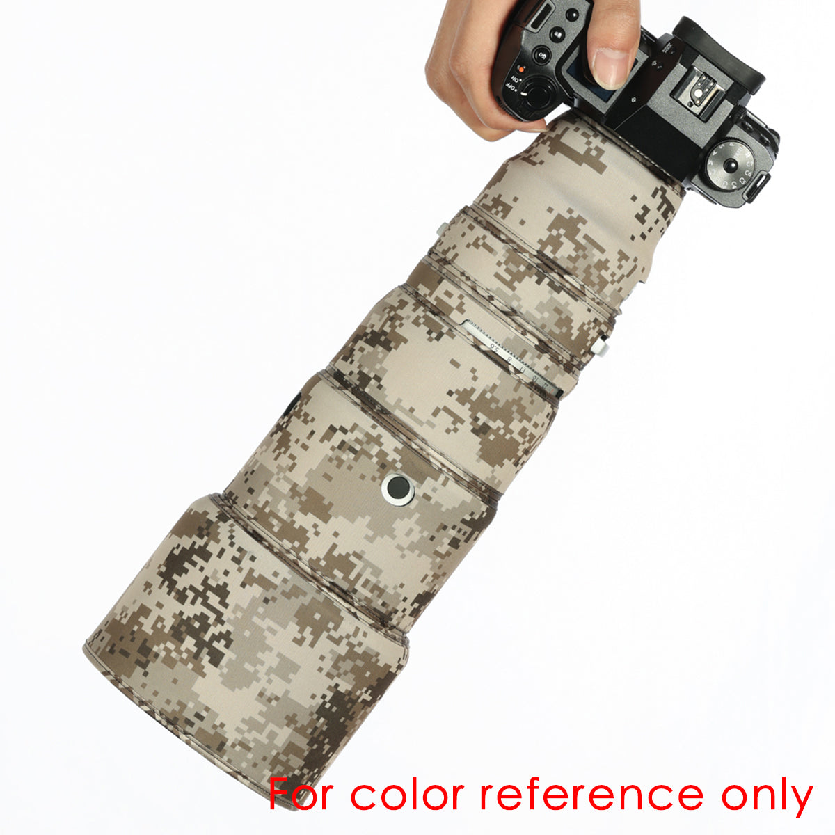 CHASING BIRDS Camouflage Waterproof Lens Coat for Sony FE 135mm F1.8 GM Rainproof Lens Protective Cover