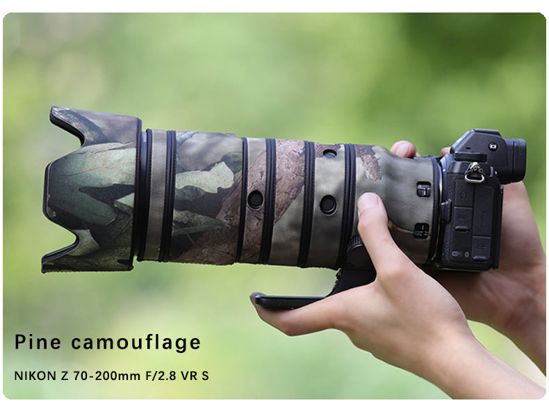CHASING BIRDS Camouflage Waterproof Lens Coat for NIKON Z 70-200 mmF2.8 VR S Rainproof Lens Protective Cover