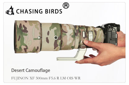 CHASING BIRDS Camouflage Waterproof Lens Coat for FUJIFILM XF 500mm F5.6 Rainproof Lens Protective Cover