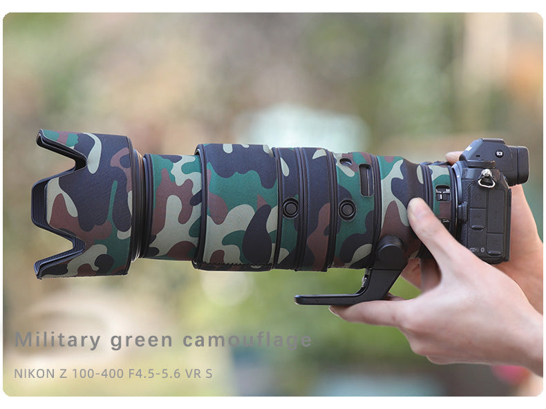 CHASING BIRDS Camouflage Waterproof Lens Coat for NIKON Z 100-400 Rainproof Lens Protective Cover