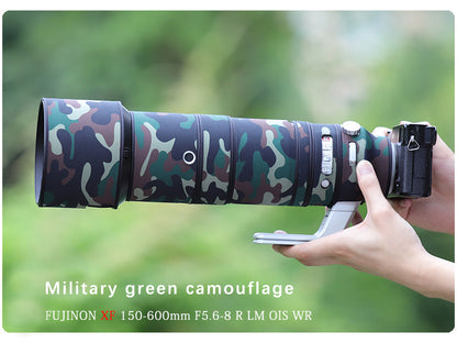 CHASING BIRDS Camouflage Waterproof Lens Coat for FUJIFILM XF 150-600mm F5.6-8 R LM OIS WR Rainproof Lens Protective Cover
