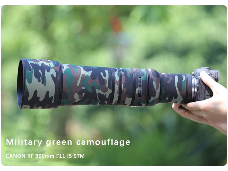 CHASING BIRDS Camouflage Waterproof Lens Coat for Canon RF 800mm F11 is STM Rainproof Lens Protective Cover