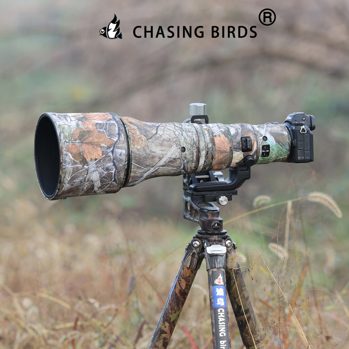 CHASING BIRDS Camouflage Waterproof Lens Coat for NIKON Z 800mm F6.3 VR S Rainproof Lens Protective Cover