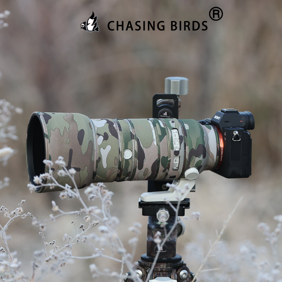 CHASING BIRDS Camouflage Waterproof Lens Coat for SONY FE 70-200 F 2.8 GM OSS II Rainproof Lens Protective Cover